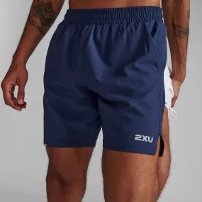 2XU | Men's Aero 7 Inch Shorts - Midnight/Silver Reflective