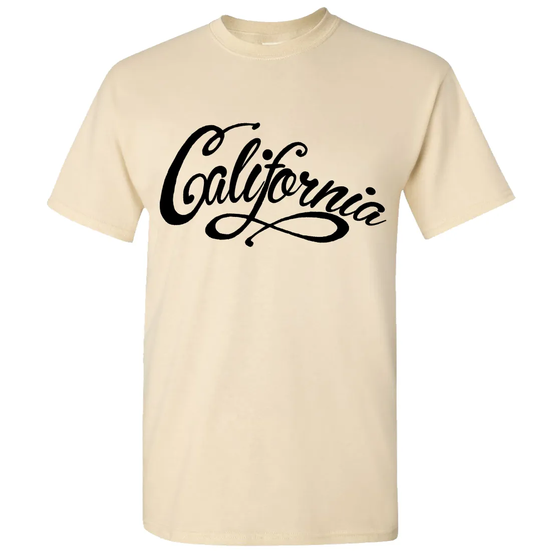 California Beach Script Black Print Asst Colors T-shirt/tee