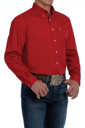 CINCH MEN'S MODERN FIT RED BUTTON-DOWN SHIRT STYLE MTW1347022