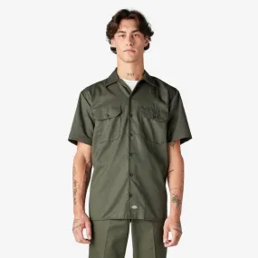 Dickies Short Sleeve Twill Work Shirt Olive Green