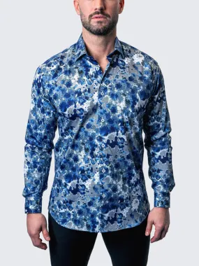 Maceoo Shirt | Fibonacci Oil Spill Blue