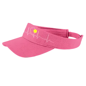 Pickleball Heartbeat EKG | Pickleball Visors | Moisture Wicking 100% Polyester